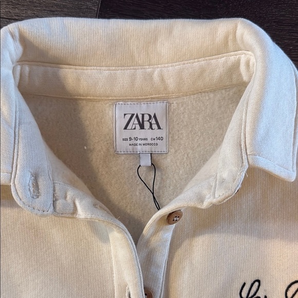 Zara Kids Cream Long Sleeve Shirt - Picture 2 of 3